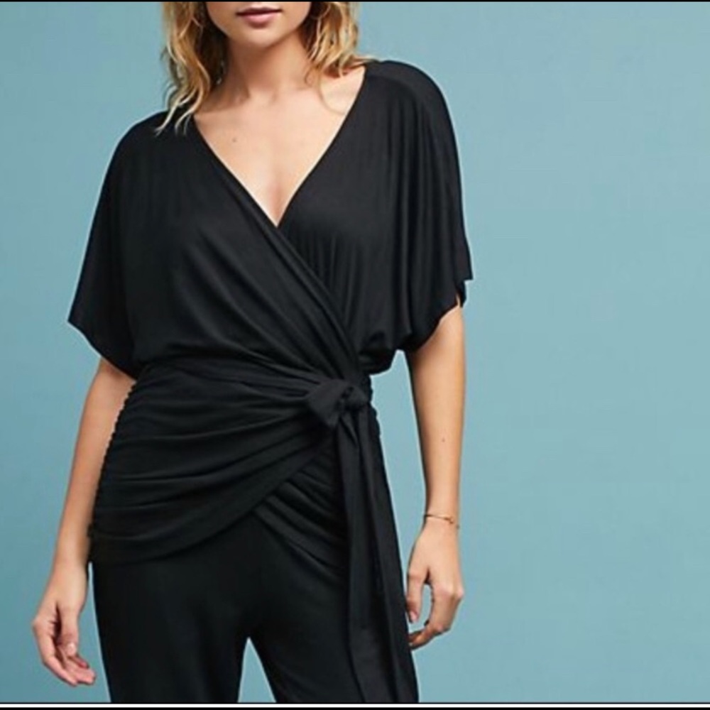Saturday Sunday tie waist draped jumpsuit.